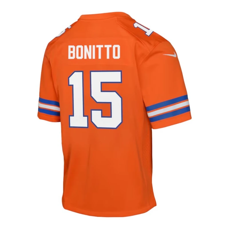 Youth Denver Broncos Nik Bonitto Orange Alternate Mile High 1977 Throwback Nike Game Jersey