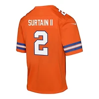 Youth Denver Broncos Patrick Surtain II Orange Alternate Mile High 1977 Throwback Nike Game Jersey