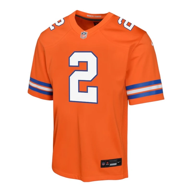Youth Denver Broncos Patrick Surtain II Orange Alternate Mile High 1977 Throwback Nike Game Jersey