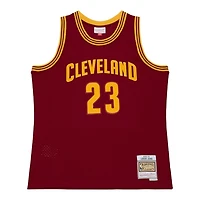 Cleveland Cavaliers LeBron James Wine Red 2015-16 Mitchell & Ness Swingman Jersey