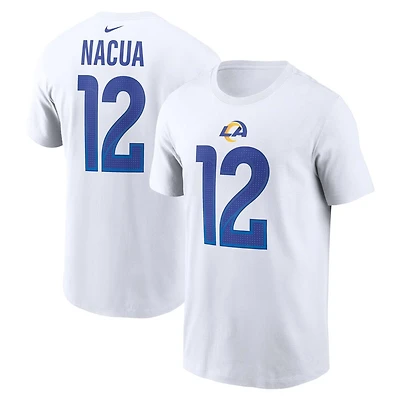 Los Angeles Rams Puka Nacua White Name & Number Nike T-Shirt