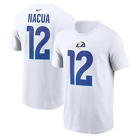 Los Angeles Rams Puka Nacua White Name & Number Nike T-Shirt