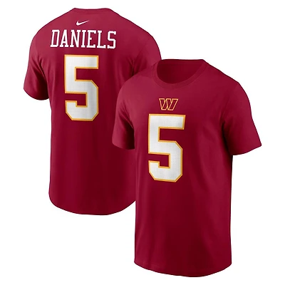 Washington Commanders Jayden Daniels Red Name & Number Nike T-Shirt