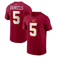 Washington Commanders Jayden Daniels Red Name & Number Nike T-Shirt