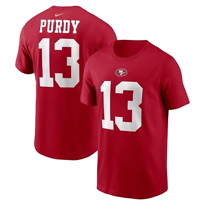 San Francisco 49ers Brock Purdy Red Name & Number Nike T-Shirt