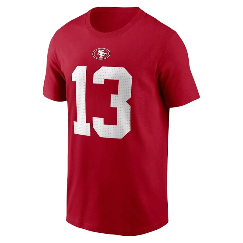 San Francisco 49ers Brock Purdy Red Name & Number Nike T-Shirt