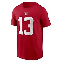 San Francisco 49ers Brock Purdy Red Name & Number Nike T-Shirt