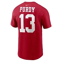 San Francisco 49ers Brock Purdy Red Name & Number Nike T-Shirt