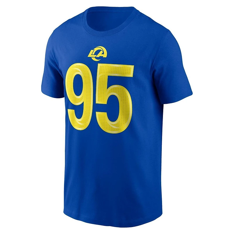 Los Angeles Rams Myles Garrett Royal Name & Number Nike T-Shirt
