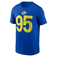 Los Angeles Rams Myles Garrett Royal Name & Number Nike T-Shirt