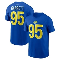 Los Angeles Rams Myles Garrett Royal Name & Number Nike T-Shirt