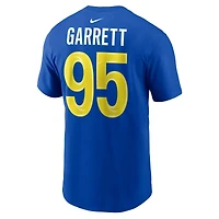 Los Angeles Rams Myles Garrett Royal Name & Number Nike T-Shirt