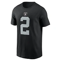 Las Vegas Raiders Ashton Jeanty Black Name & Number Nike T-Shirt