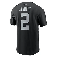 Las Vegas Raiders Ashton Jeanty Black Name & Number Nike T-Shirt