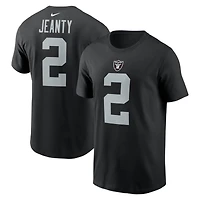 Las Vegas Raiders Ashton Jeanty Black Name & Number Nike T-Shirt