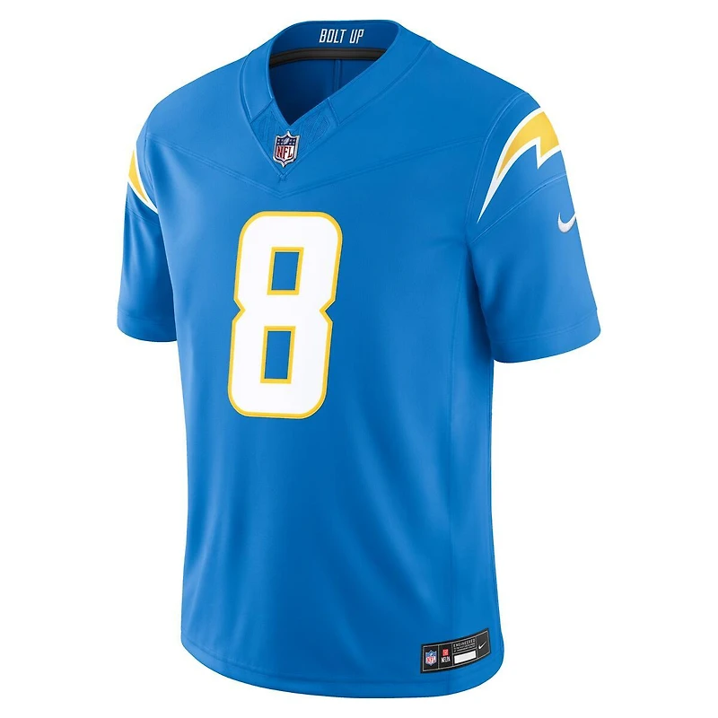 Los Angeles Chargers Omarion Hampton Powder Blue Nike Vapor F.U.S.E Stitched Limited Jersey