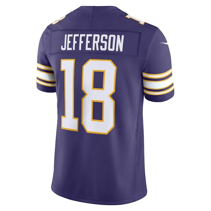 Minnesota Vikings Justin Jefferson Purple Alternate Nike Vapor F.U.S.E Stitched Limited Jersey