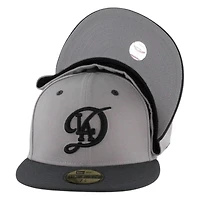 Los Angeles Dodgers Gray and Black 2Tone City Connect Back to Champs Patch New Era 59FIFTY Fitted Hat