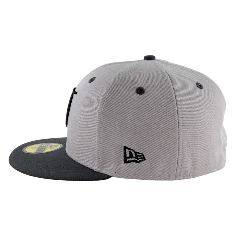 Los Angeles Dodgers Gray and Black 2Tone City Connect Back to Champs Patch New Era 59FIFTY Fitted Hat