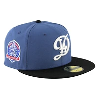 Los Angeles Dodgers Blue and Black 2Tone City Connect 60th Patch Green UV New Era 59FIFTY Fitted Hat