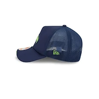 Seattle Seahawks Navy 2026 NFL Sideline New Era 9FORTY Apex Adjustable Trucker Hat