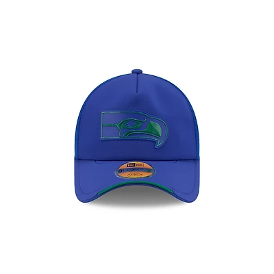 Seattle Seahawks Royal Blue 2026 NFL Sideline New Era 9FORTY Apex Adjustable Trucker Hat