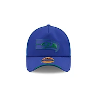 Seattle Seahawks Royal Blue 2026 NFL Sideline New Era 9FORTY Apex Adjustable Trucker Hat