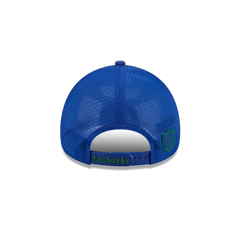 Seattle Seahawks Royal Blue 2026 NFL Sideline New Era 9FORTY Apex Adjustable Trucker Hat