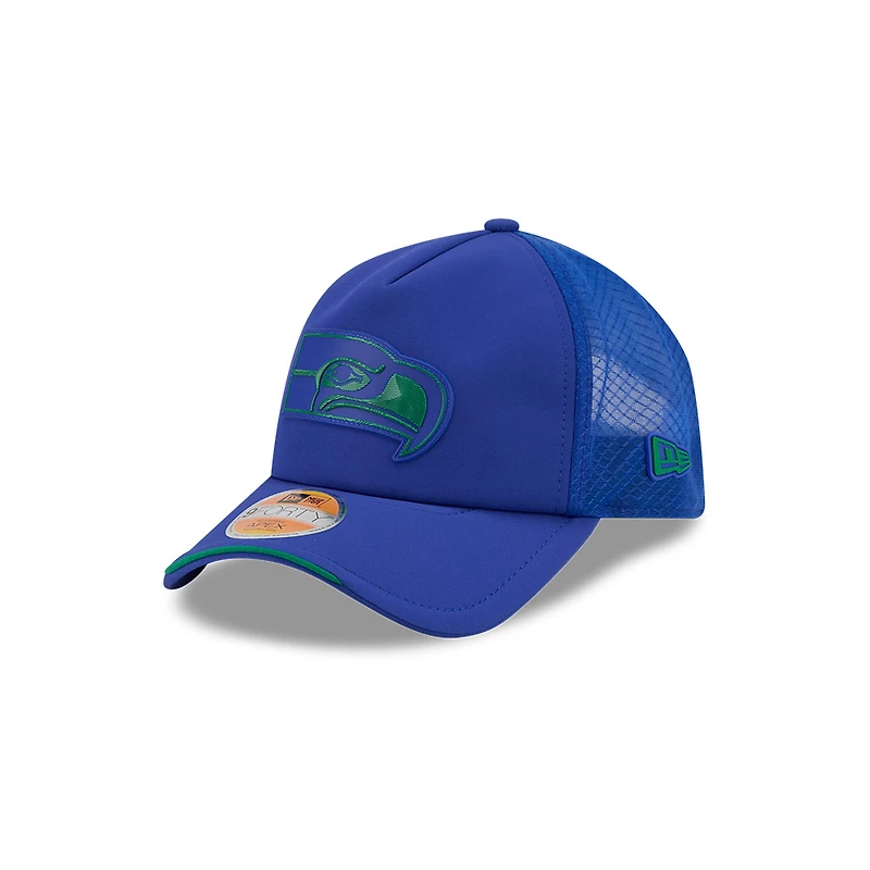 Seattle Seahawks Royal Blue 2026 NFL Sideline New Era 9FORTY Apex Adjustable Trucker Hat