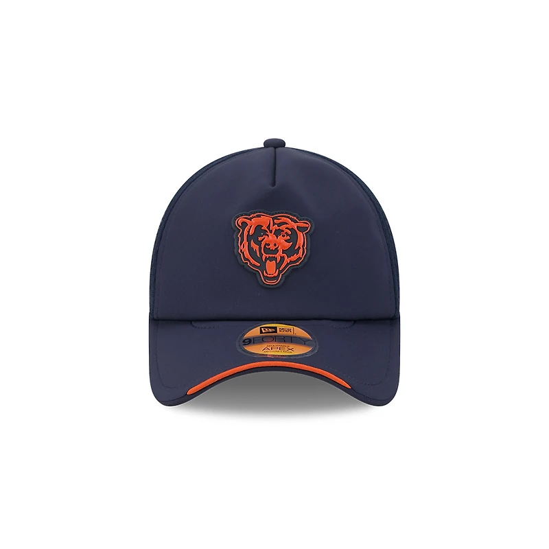 Chicago Bears Navy 2026 NFL Sideline New Era 9FORTY Apex Adjustable Trucker Hat