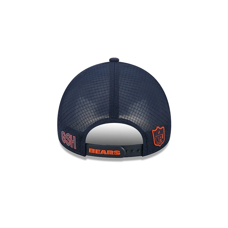 Chicago Bears Navy 2026 NFL Sideline New Era 9FORTY Apex Adjustable Trucker Hat