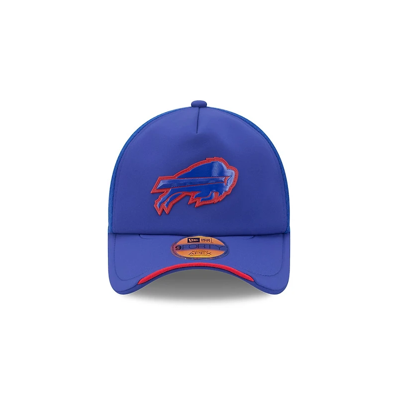Buffalo Bills Royal Blue 2026 NFL Sideline New Era 9FORTY Apex Adjustable Trucker Hat