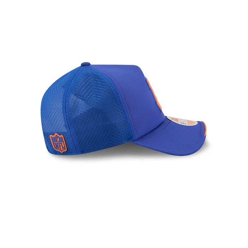 Denver Broncos Royal Blue 2026 NFL Sideline New Era 9FORTY Apex Adjustable Trucker Hat