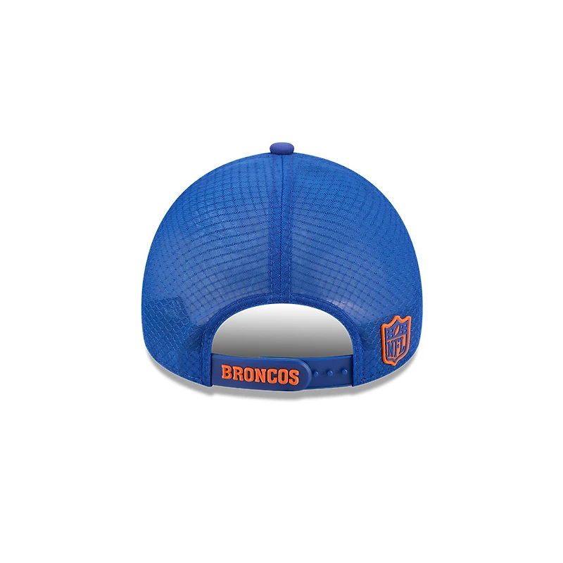 Denver Broncos Royal Blue 2026 NFL Sideline New Era 9FORTY Apex Adjustable Trucker Hat