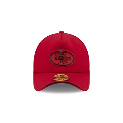 San Francisco 49ers Red 2026 NFL Sideline New Era 9FORTY Apex Adjustable Trucker Hat