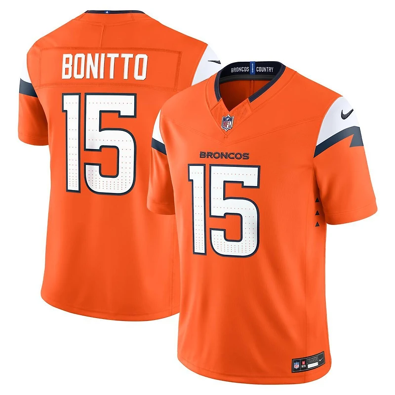Denver Broncos Nik Bonitto Orange Nike Vapor F.U.S.E Stitched Limited Jersey