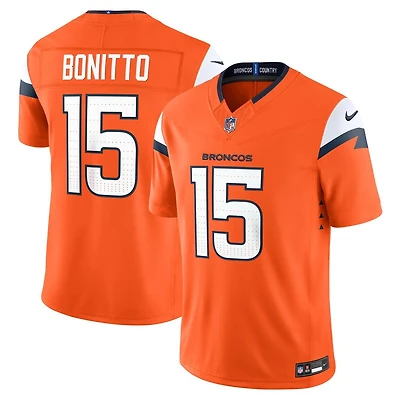 Denver Broncos Nik Bonitto Orange Nike Vapor F.U.S.E Stitched Limited Jersey
