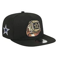 Dallas Cowboys Black Super Bowl Ring New Era 9FIFTY A-Frame Adjustable Hat