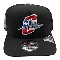 Orlando Rays Black PR Logo Southern League Patch Icy Blue UV New Era 9FIFTY A-Frame Snapback Hat
