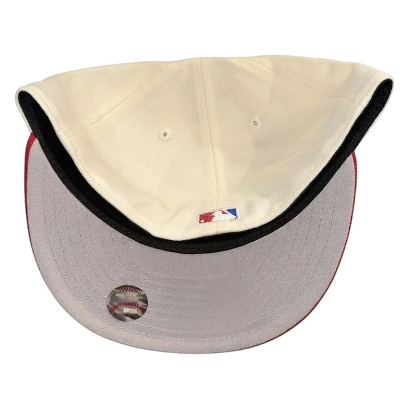 New York Yankees Chrome Scarlet Puerto Rico Flag Patch Gray UV Era 59FIFTY Fitted Hat