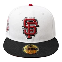 San Francisco Giants White and Black 1984 All Star Game Patch Red UV New Era 59FIFTY Fitted Hat