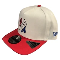 New York Yankees Chrome and Scarlet Red Puerto Rico Flag Patch New Era 9FIFTY A-Frame Snapback Hat
