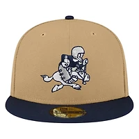 Dallas Cowboys Khaki Brown and Navy "Cowboy Joe" Throwback New Era 59FIFTY Fitted Hat