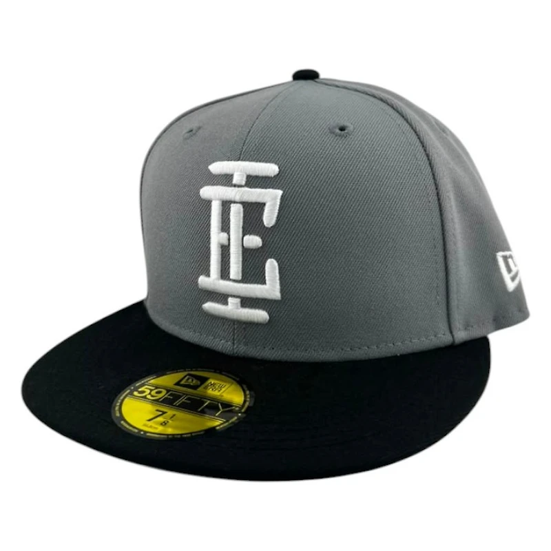 Inland Empire 66ers Storm Gray and Black MiLB New Era 59FIFTY Fitted Hat