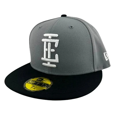 Inland Empire 66ers Storm Gray and Black MiLB New Era 59FIFTY Fitted Hat