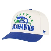 Seattle Seahawks Natural Historic Throwback Arcitext '47 Hitch Snapback Hat