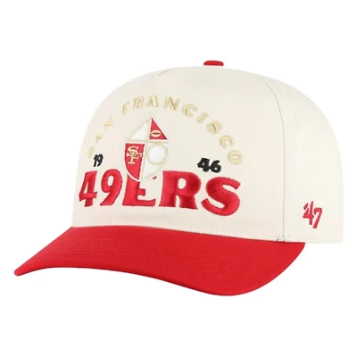 San Francisco 49ers Natural Historic Throwback Arcitext '47 Hitch Snapback Hat
