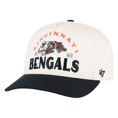 Cincinnati Bengals Natural Historic Throwback Arcitext '47 Hitch Snapback Hat