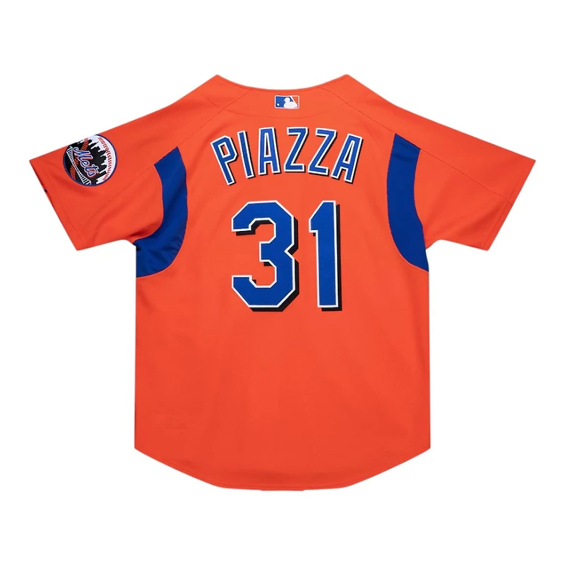 New York Mets Mike Piazza Orange 2004 Mitchell & Ness Authentic Batting Practice Jersey