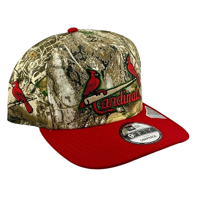 St. Louis Cardinals Realtree Camo and Red "Cardinals" Script New Era 9FIFTY A-Frame Snapback Hat